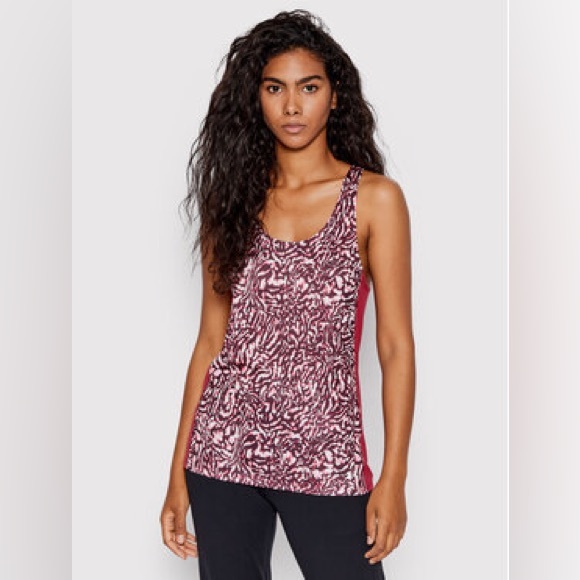 NWOT Under Armour Deep Pink Fly Running By Printed Tank Top - Picture 1 of 16